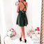 A-line Spaghetti Straps Backless Short Chiffon Homecoming Dress, HD0140