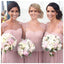 Pretty Hand Made Flowers Charming Long Formal Discount Chiffon Scoop Neck Bridesmaid Dresses for Wedding, WG42