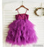 Spaghetti Plum Tulle Flower Girl Dresses, Cheap Little Girl Dresses, FG079