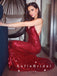Mermaid V-Neck Spaghetti Straps Sequined Long Prom Dresses,SFPD0046