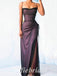 Sexy Chiffon Spaghetti Straps Side Slit Mermaid Long Prom Dresses ,PD0764