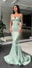 Spaghetti Straps Simple Mermaid Sleeveless Long Prom Dresses,SFPD0142