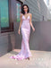 Mermaid V-Neck Spaghetti Straps Cheap Long Prom Dresses Online,SFPD0060