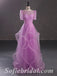 Elegant Sequin Top Tulle Bottom Beading Lace Up Back A-Line Long Prom Dresses,SFPD0348