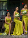 Mismatched Simple Side Slit Floor Length Mermaid Bridesmaid Dresses, SFWG00441