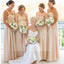 Inexpensive Chiffon One Shoulder Empire Waist Pregnant Women Sweet Heart Floor-length A Line  Bridesmaid Dresses, WG60