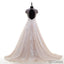 Sexy Open Back Illusion Lace Tulle A-line Wedding Dresses Online, WD368