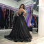 Spaghetti Long A-line Side Slit Sequin Prom Dresses, Sparkle Prom Dresses , PD0784