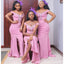 Elegant Off Shoulder Side Slit Floor Length Mermaid Bridesmaid Dresses With Applique, SFWG00442