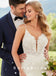 Mermaid Spaghetti Straps Lace Long Wedding Dresses,SFWD0007
