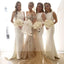 Charming White Simple Sexy Mermaid Women Elegant Long Wedding Party Bridesmaid Dresses, WG79