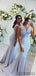 Mermaid V-neck Sleeveless Long Simple Cheap Bridesmaid Dresses, BD1064