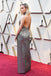Newest Halter Sequins Backless Prom Dresses With High Split, PD0051