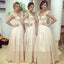 Gorgeous Off Shoulder V-Neck Sexy Affordable Wedding Party Bridesmaids Long Ball Gown, WG098