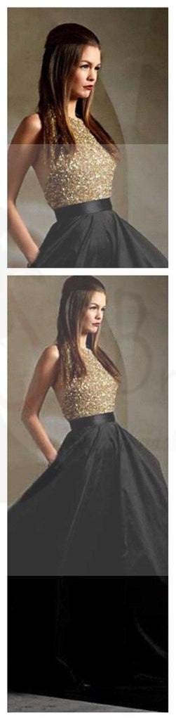 Long Prom Dresses, Black Prom Dresses, Party Prom Dresses, Ball Gown, A-Line Prom Dresses, Sparkle Prom Dresses, Cheap Popular Prom Dresses, PD0023