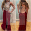 Red Prom Dresses, Long Prom Dresses, Backless Prom Dresses, Side Slit Prom Dresses, Dresses for Prom