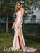 Sexy Satin Sweetheart Sleeveless Side Slit Mermaid Long Prom Dresses With Applique,SFPD0441