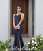 Simple Satin Spaghetti Sptraps Sleeveless Mermiad Long Prom Dresses,SFPD0510