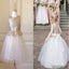 Sleeveless Gold Sequin Top Tulle Pretty Flower Girl Dresses With Bow, FG004