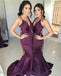 Mermaid Bridesmaid Dresses, Side Slit Bridesmaid Dresses, Long Bridesmaid Dresses, PD0704