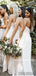 Mermaid Sweetheart Long Satin Bridesmaid Dresses With Bow, BD1097