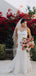 A-line Illusion Sleeveless Lace Appliques Wedding Dresses, WD0505