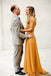 Newest Sheath V-neck Short Sleeves Long Bridesmaid Dresses With Split, BD1058