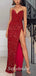 Sexy Sequin Sweetheart V-Neck Side Slit Mermaid Long Prom Dresses,PD0762