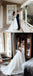 Simple Cheap Round Neck Pocket Wedding Dresses With Train, WD0469