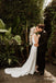 Sheath V-neck Sleeveless Simple Cheap Long Backless Wedding Dresses With Train, WD0480
