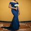 Black Soft Satin Spaghetti Straps Off Shoulder Floor Length Mermaid Bridesmaid Dresses, SFWG00439