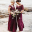 Mismatched Chiffon Lace Bridesmaid Dresses, Beach Wedding Guest Dresses, Cheap Bridesmaid Dresses, PD0509