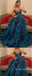 Charming Sequin-Tulle V-Neck Strapless Long Prom Dresses With Feather,SFPD0199
