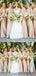 Sweetheart Long Sheath Gold Bridesmaid Dresses, PD0926