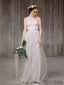 Simple Illusion Spahgetti Straps Tulle A-line Wedding Dresses Online, WD369
