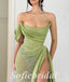 Sexy Special fabric Sleeveless Side Slit Mermaid Long Prom Dresses, PD0860