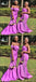 Elegant Purple Satin Off Shoulder Mermaid Bridesmaid Dresses Wedding Guest Dress, SFWG00416