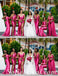 Mismatched Sexy Soft Satin Mermaid Floor Length Bridesmaid Dressses, SFWG00457