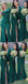 Unique Long Sleeves Sexy V Neck Mermaid Teal Green Cheap Long Bridesmaid Dresses, SFWG00423