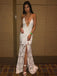 Deep V-neck Lace Prom Dresses, Sexy Side Prom Dresses, Cheap Prom Dresses, PD0731