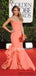 Mermaid Strapless Sweetheart Long Prom Dresses With Ruffles, PD1003