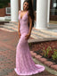 V-neck Lace Beaded Long Mermaid Prom Dresses, Cheap Prom Dresses, PD0772