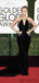 Blake Lively Sexy Mermaid Black Velvet Sequin Prom Dresses, PD0964
