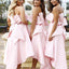 Unique Women Pink Satin Bridesmaid Dresses, Cheap Bridesmaid Dresses, WG149