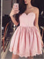 Cheap Short Simple Cute Sweetheart Pink Homecoming Dresses 2018, CM480