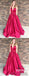 V-neck Satin Prom Dresses, Beaded Prom Dresses, A-line Prom Dresses, Cheap Prom Dresses, PD0650