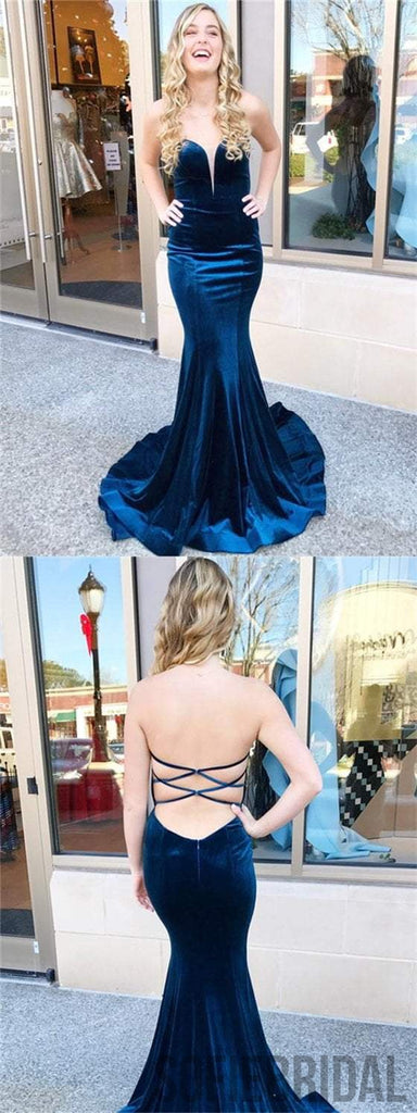 Sweetheart Velvet Prom Dresses, Mermaid Prom Dresses, Cheap Prom Dresses, Prom Dresses, PD0620