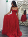 Spaghetti Red Lace Prom Dresses, A-line Prom Dresses, Sexy Prom Dresses, PD0684
