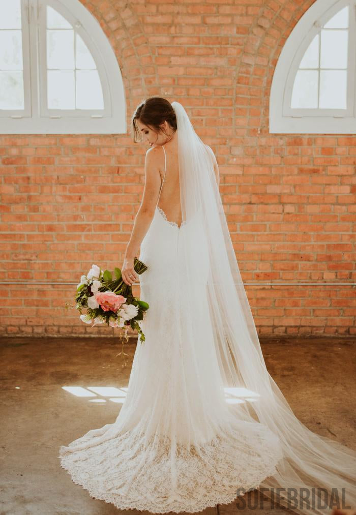 Sweetheart Long Mermaid Lace Wedding Dresses, WD0296