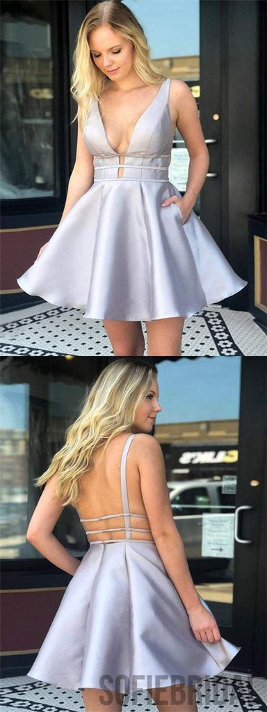 Simple Satin Homecoming Dresses, Cute Homecoming Dresses, Cheap Homecoming Dresses, CM502